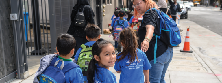 All smiles at GLIDE’s Janice Mirikitani Family, Youth and Childcare Center (FYCC)